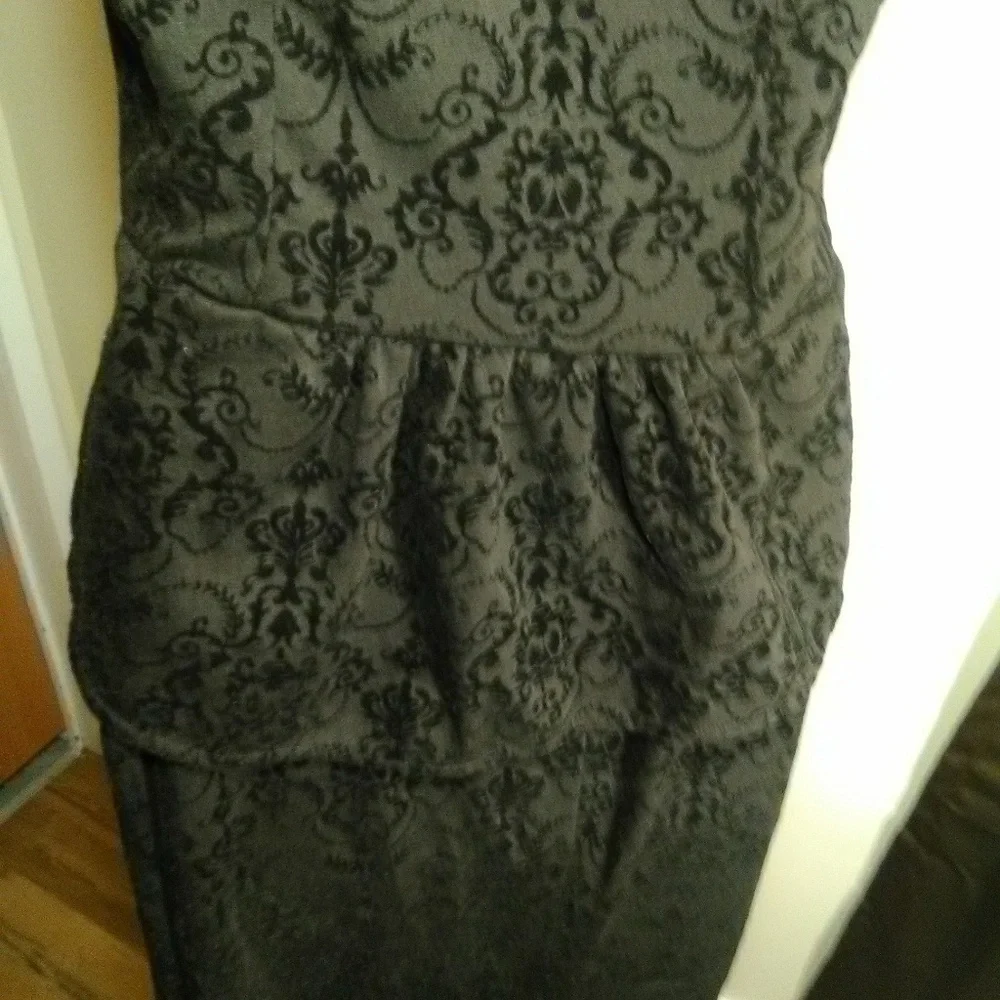 Body Central Black Damask Skirt Set